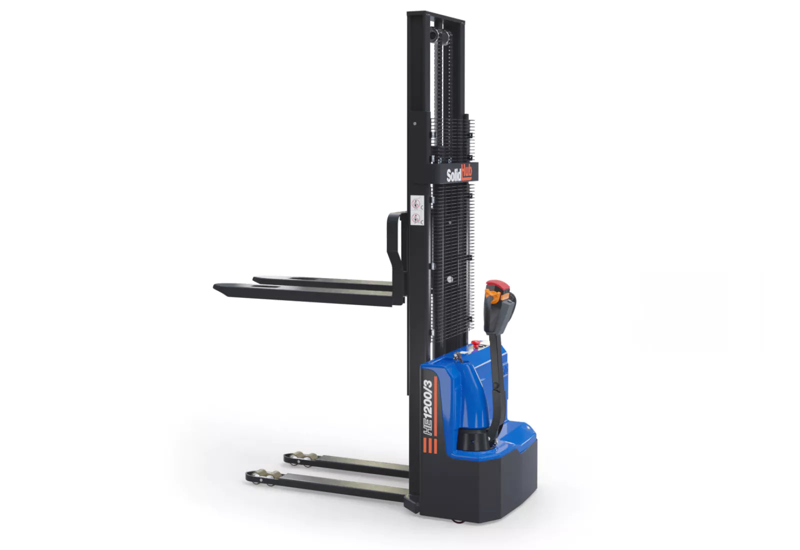 Gerbeur électrique SolidHub HE1200/3, hauteur de levage 86 – 3.000 mm, force de levage 1.200 kg