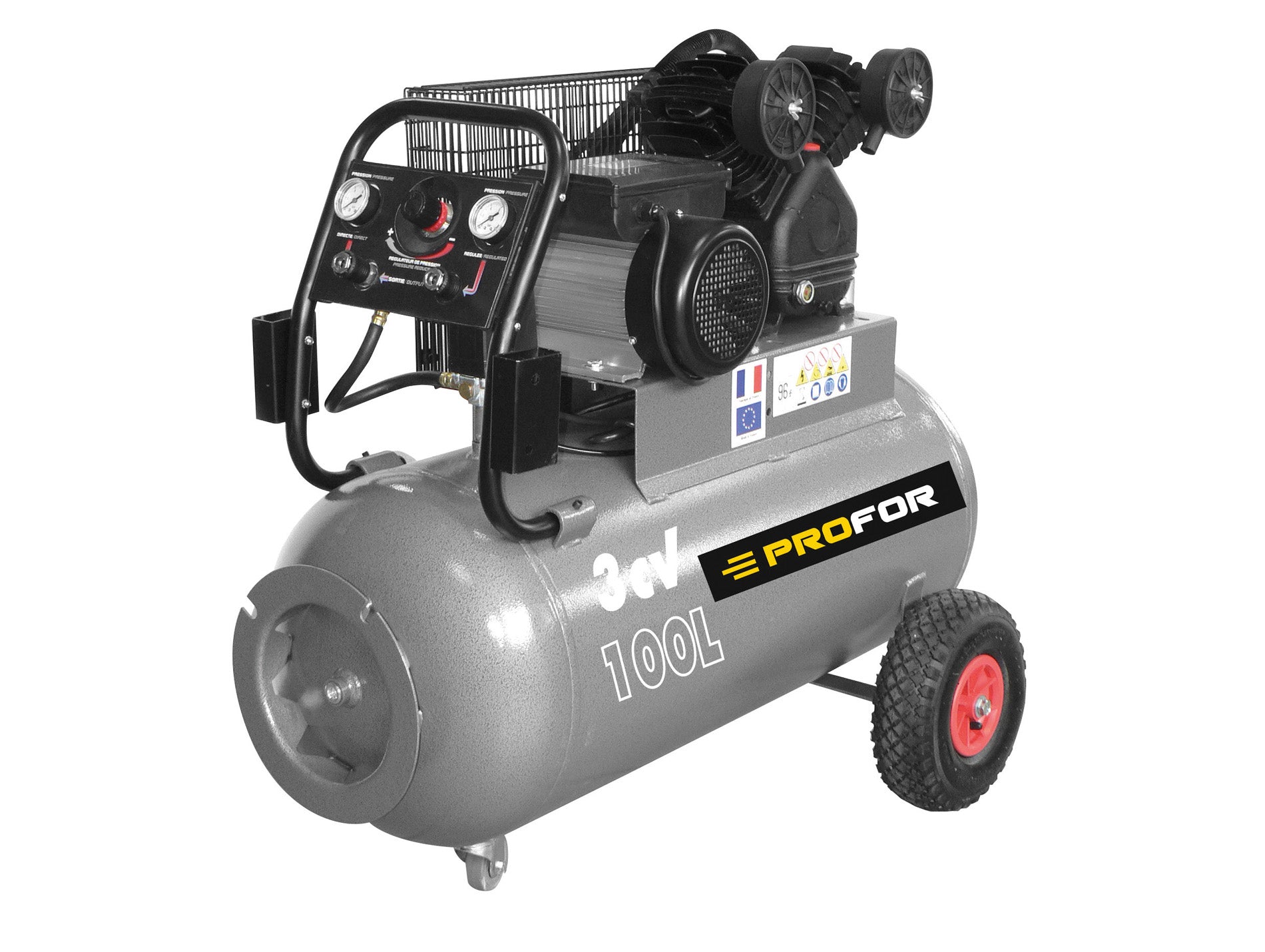 Compresseur à courroie mono PROFOR 100L 3 cv