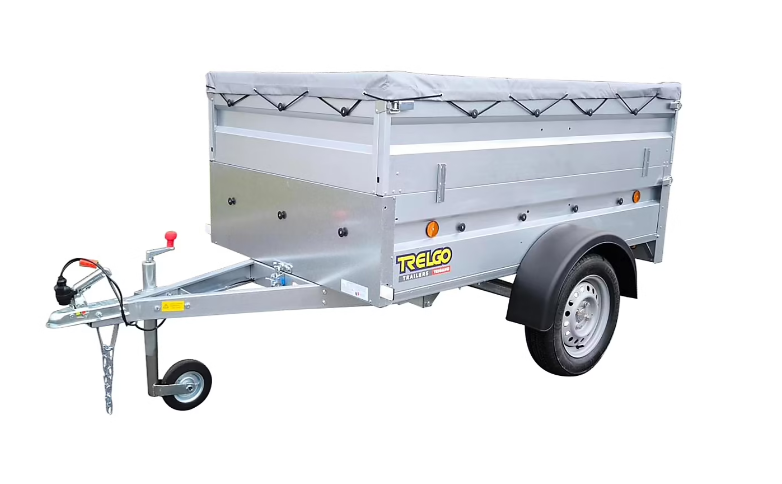 Remorque avec réhausse pleine et bâche Trigano LC 2012 RJ 500 kg