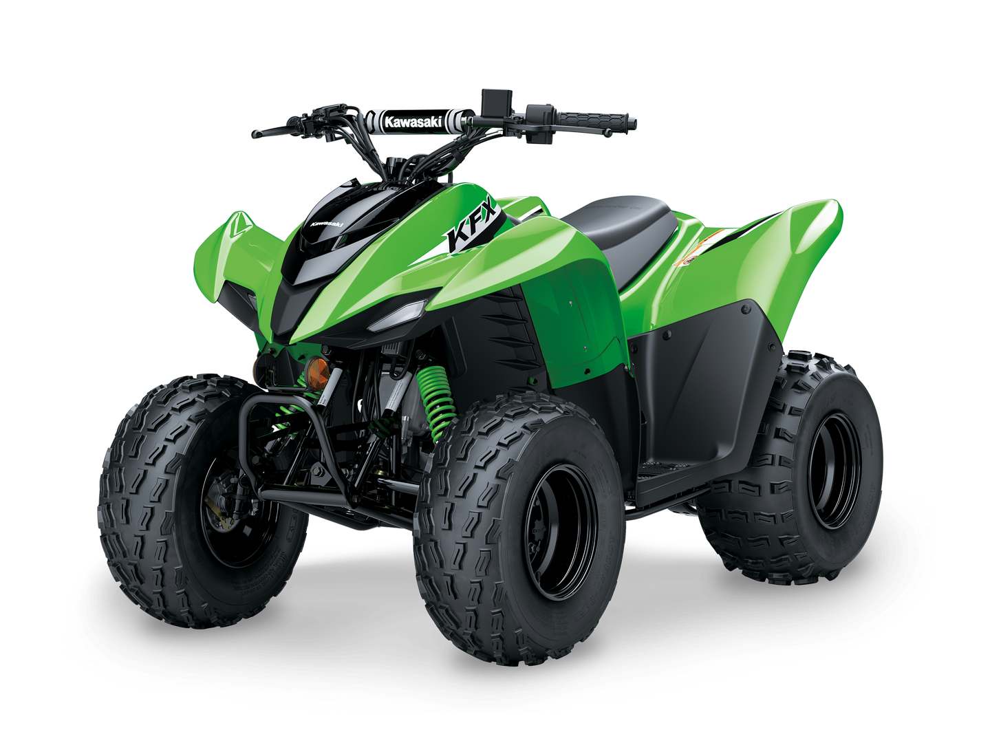 Kawasaki KFX 90 (2024) Puissance : 6,5 CV – Traction : 2×4