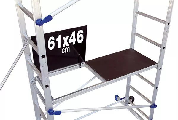 Echafaudage pour escalier : 6.46m haut. travail max